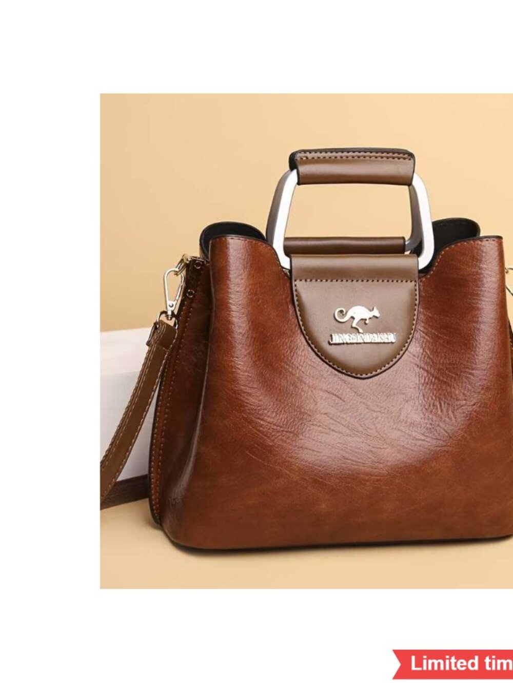 Genuine Leather Messenger Bag Professional Handbag Work Travel Purse